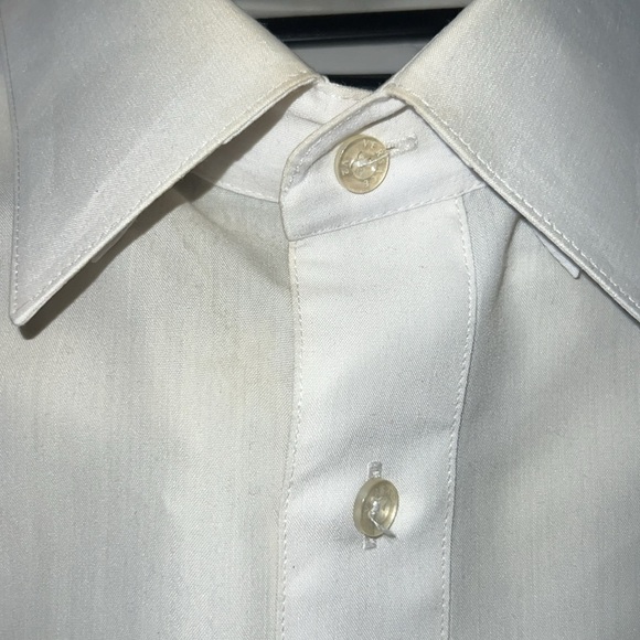 Versace Classic V2 Shirt Vintage Dress Button Down White Embroidered 17 Short - Picture 9 of 11